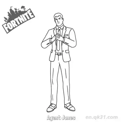 Free printable Agent Jones 01 Coloring Page - Free PDF Printable Fortnite Coloring Sheets coloring page